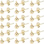 20Pcs Brass Post Earring Findings, with Loop