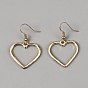 Серьги-подвески из железа и сплава, сердце