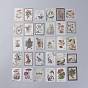 Vintage Postage Stamp Stickers Set, for Scrapbooking, Planners, Travel Diary, DIY Craft