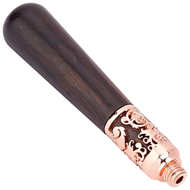 Sandalwood Handle, with Alloy Screw, for Wax Seal Stamp, Wedding Invitations Making, Rose Gold