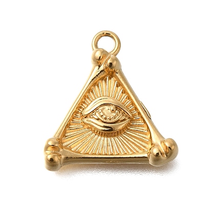 Вакуумное покрытие pvd 201 подвески из нержавеющей стали, треугольник с очаровательным глазом