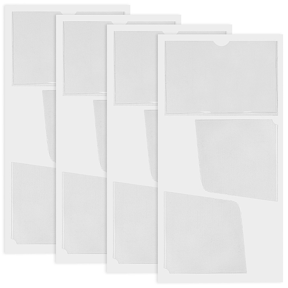 PVC Travel Notebook Storage Bag with 3 Pocket Stickers, Rectangle