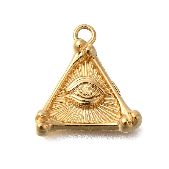 Вакуумное покрытие pvd 201 подвески из нержавеющей стали, треугольник с очаровательным глазом