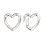 2 шт. 925 Кольца с пружинным затвором из стерлингового серебра, сердце