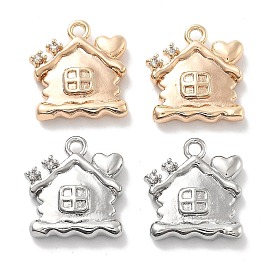 Micro Pave Cubic Zirconia Pendants, House Charms