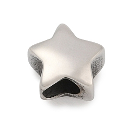 304 из нержавеющей стали европейские шарики, бусины с большим отверстием, звезда