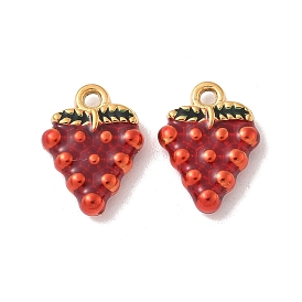 304 нержавеющей стальной эмали подвески, клубника прелести, ионное покрытие (ip)
