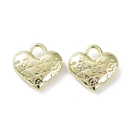 Rack Plating Alloy Pendants, Heart with Love