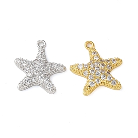 Латунные микро проложить кубического циркония подвески, прелести морская звезда, без кадмия и без свинца, долговечный, стойки покрытие
