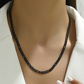 Unisex Hip-hop Brass Chunky Curb Chain Brass Necklaces