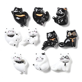 Непрозрачные кабошоны из смолы, кошка