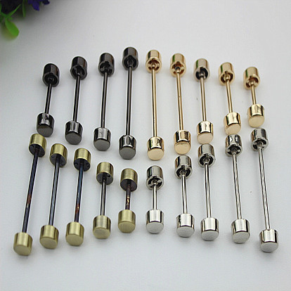 Zinc Alloy Metal Leathercraft Studs Rivet, Purse Dumbbell Screw Buckles