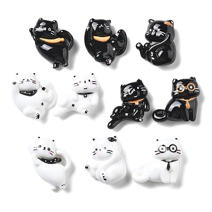 Непрозрачные кабошоны из смолы, кошка