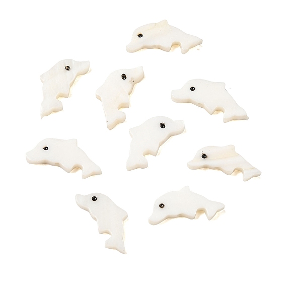 Natural Freshwater Shell Dolphin Beads