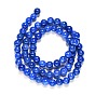 Natural Mashan Jade Round Beads Strands, Dyed & Heated, 6mm, Hole: 1mm, about 69pcs/strand, 15.7 inch