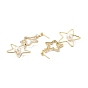 Boucles d'oreilles pendantes étoiles en zircone cubique transparente avec perle acrylique, bijoux en laiton pour femmes, sans cadmium et sans nickel et sans plomb