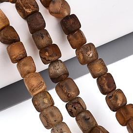 Природный агат бисер нитей, кубоид, окрашенная и подогревом