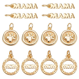 12 шт 3 стили латунные подвески, с целью перехода в кольце