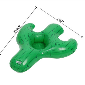 Cactus Shaped PVC Swim Ring, for Doll Summer Party Accessories Supplies