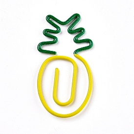 Pineapple Shape Iron Paperclips, Cute Paper Clips, Funny Bookmark Marking Clips