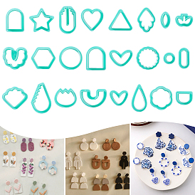 24шт. пластиковые формы, резцы глины, для серьги решений, разнообразные