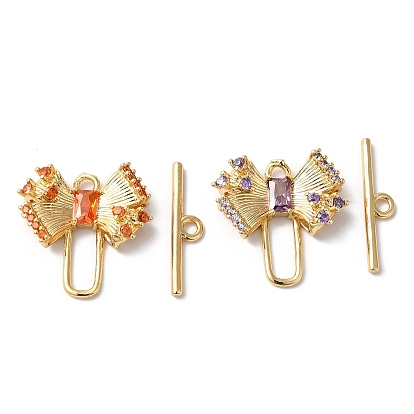 Латуни Переключить застежками, со стеклом, бантом, золотые