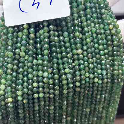 Hebras de cuentas de fuchsite natural, facetados, rondo, Grado A
