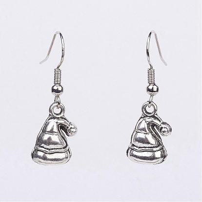 Alloy Dangle Earrings, Christmas Mixed Shaped