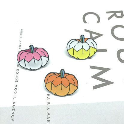 Colorful Cartoon Pumpkin Brooch for Halloween Gift, Fun Badge for Kids and Girls