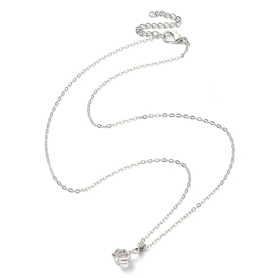 Колье с подвеской в форме короны светло-розового цвета и стразами на цепочках, латунное ожерелье для женщин