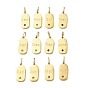 304 Stainless Steel Cubic Zirconia Pendants, Month with Birthstone Charms