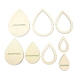 Wood Hoop Rings Macrame for DIY Craft Making, Home Wall Hanging Wreath Decoration, Teardrop