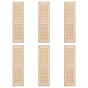 3 Sets Wooden Windows, DIY Dollhouse Making, Rectangle