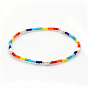 Rainbow Baroque Pearl Handmade Woven Bracelet for Women