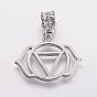 Alloy European Dangle Charms, Large Hole Pendants, Chakra, Ajna