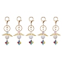 Resin & Alloy Enamel Pendant Keychain, Angel
