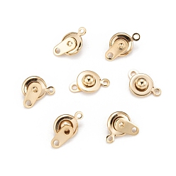 201 Stainless Steel Snap Clasps, Flat Round