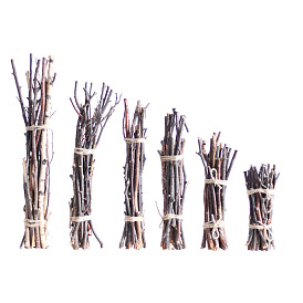 Natural Wood Stick Bundles, Rustic Branch for Landscape Garden Accessories