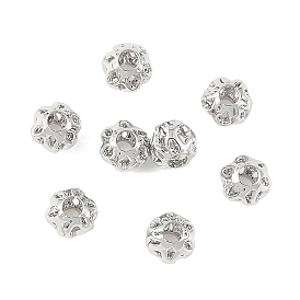 Shegrace Messing-Abstandsperlen, Cadmiumfrei und Nickel frei und Bleifrei, Runde, hohl