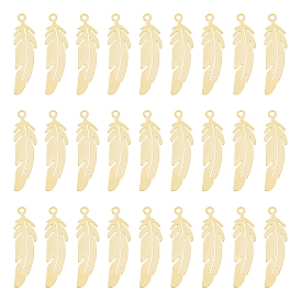 Покрытие стойки 201 подвески из нержавеющей стали, гравированные металлические украшения, без никеля , перо