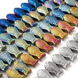 Electroplate Glass Beads Strands, Fish