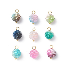 Имитация жемчуга акриловые брелоки, с медными контактами, ягодное очарование