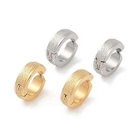 Ion Plating(IP) 304 Stainless Steel Clip-on Earrings, Round