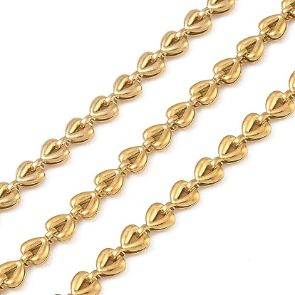 Сердце 304 цепочки из нержавеющей стали, пайки, с катушкой
