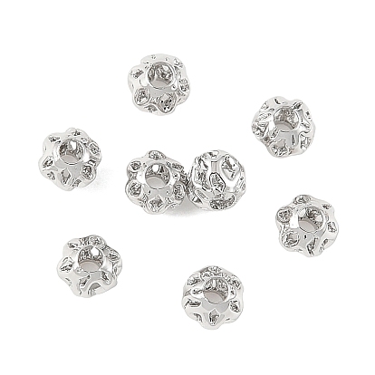 Shegrace Messing-Abstandsperlen, Cadmiumfrei und Nickel frei und Bleifrei, Runde, hohl