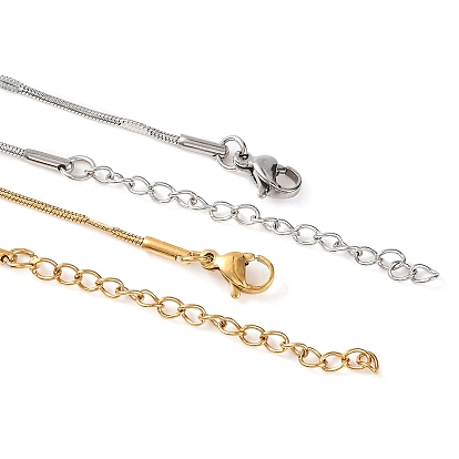 304 круглые ожерелья в виде змеи из нержавеющей стали для женщин