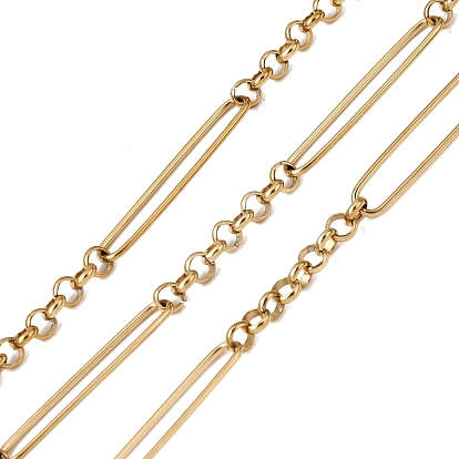 304 цепи овальные из нержавеющей стали, ионное покрытие (ip), несварные, с катушкой