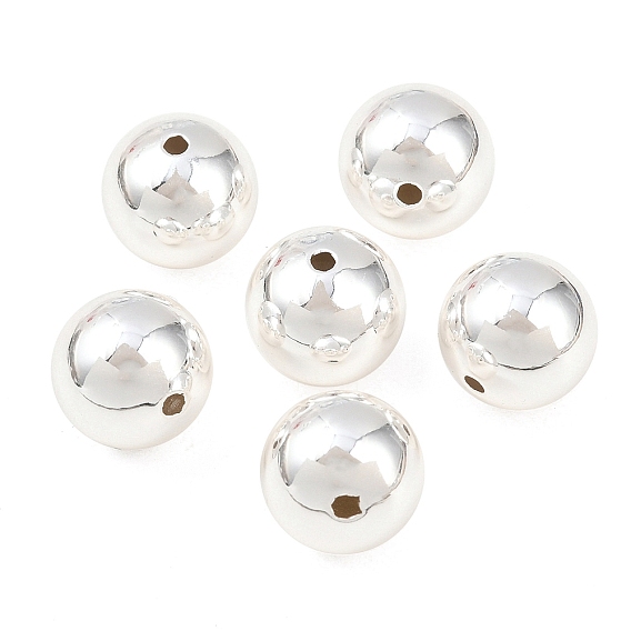 Круглые латунные европейские бусины, без кадмия и без свинца, долговечный, стойки покрытие, бусины с большим отверстием