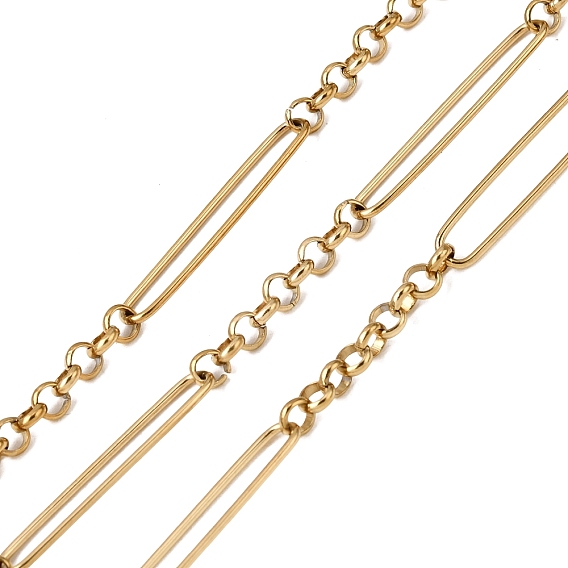 304 цепи овальные из нержавеющей стали, ионное покрытие (ip), несварные, с катушкой