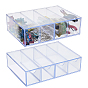 2шт. 4 прозрачный акриловый ящик для хранения, витрина для минифигурок, прямоугольные